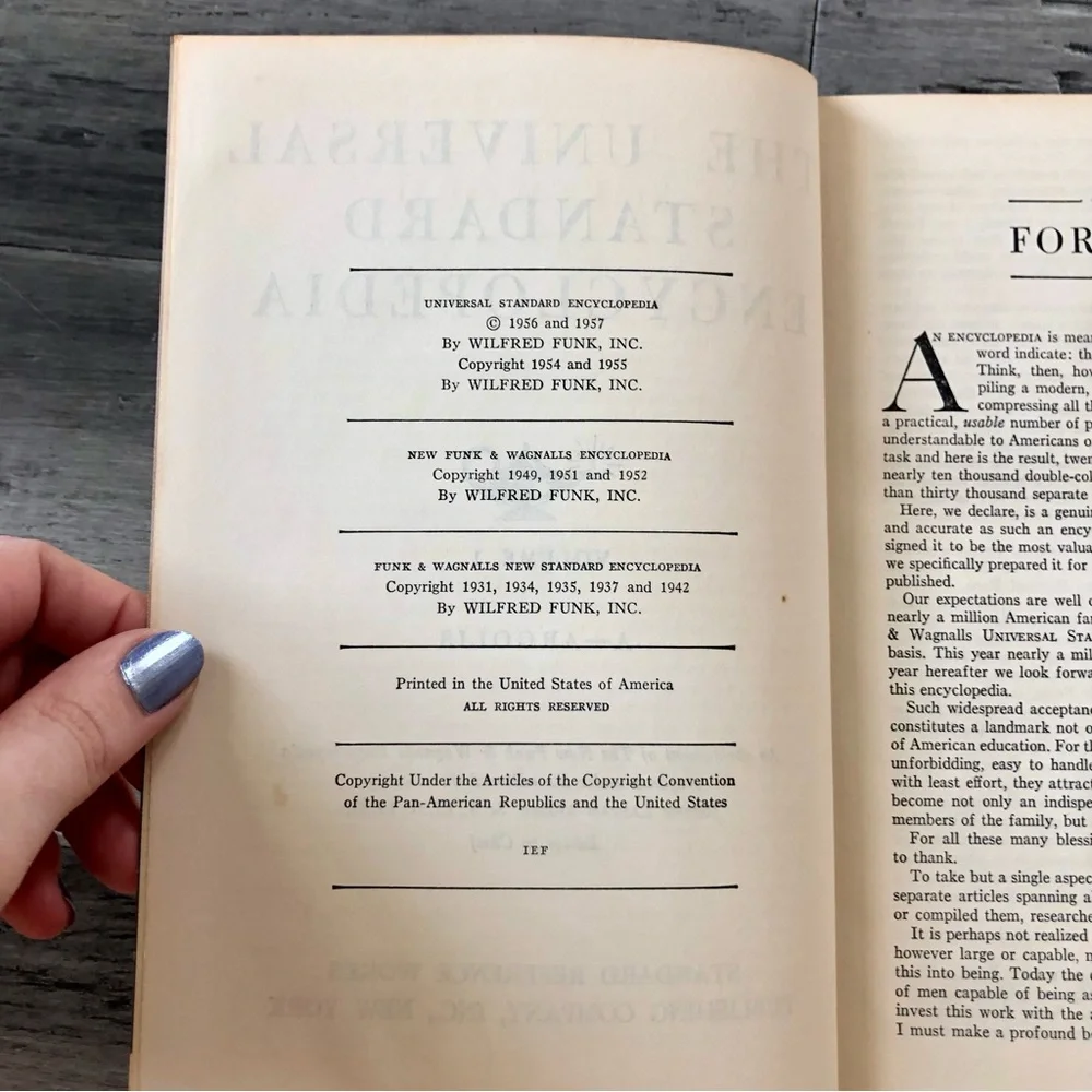 ❤️ LAST DAY Vintage 1957 MCM Funk & Wagnalls Standard Encyclopedia Hardback - Picture 5 of 5